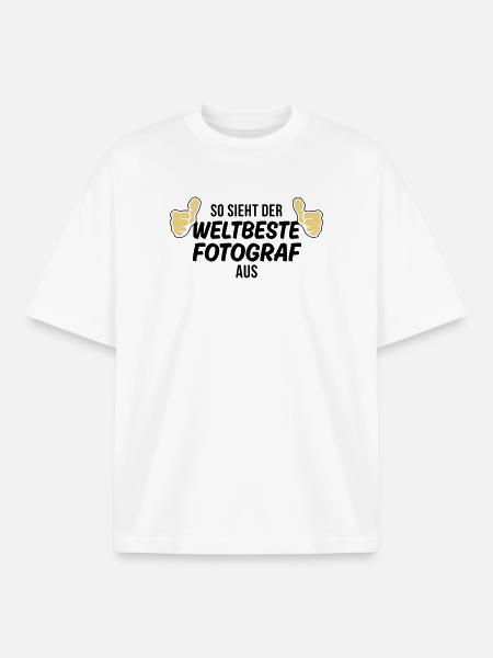 der weltbeste fotograf - Boxy Heavyweight Unisex Organic T-Shirt von Stanley/Stella - Weiß