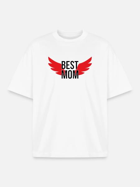 Best Mom - Mother's Day - Boxy Heavyweight Unisex Organic T-Shirt by Stanley/Stella - white