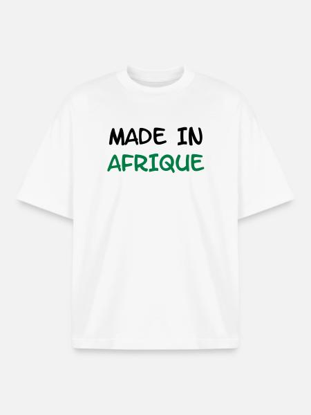 Made in AFRIQUE ! - T-shirt unisexe boxy épais biologique Stanley/Stella - blanc