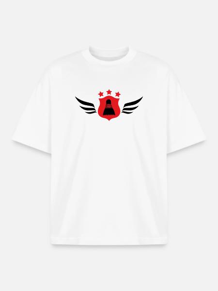 Badminton - Sport - Racket - Boxy Heavyweight Unisex Organic T-Shirt by Stanley/Stella - white