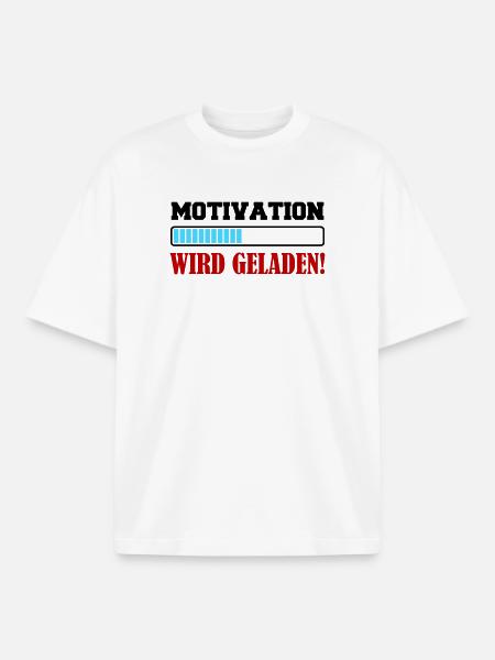 motivation_wird_geladen- - Boxy Heavyweight Unisex Organic T-Shirt von Stanley/Stella - Weiß