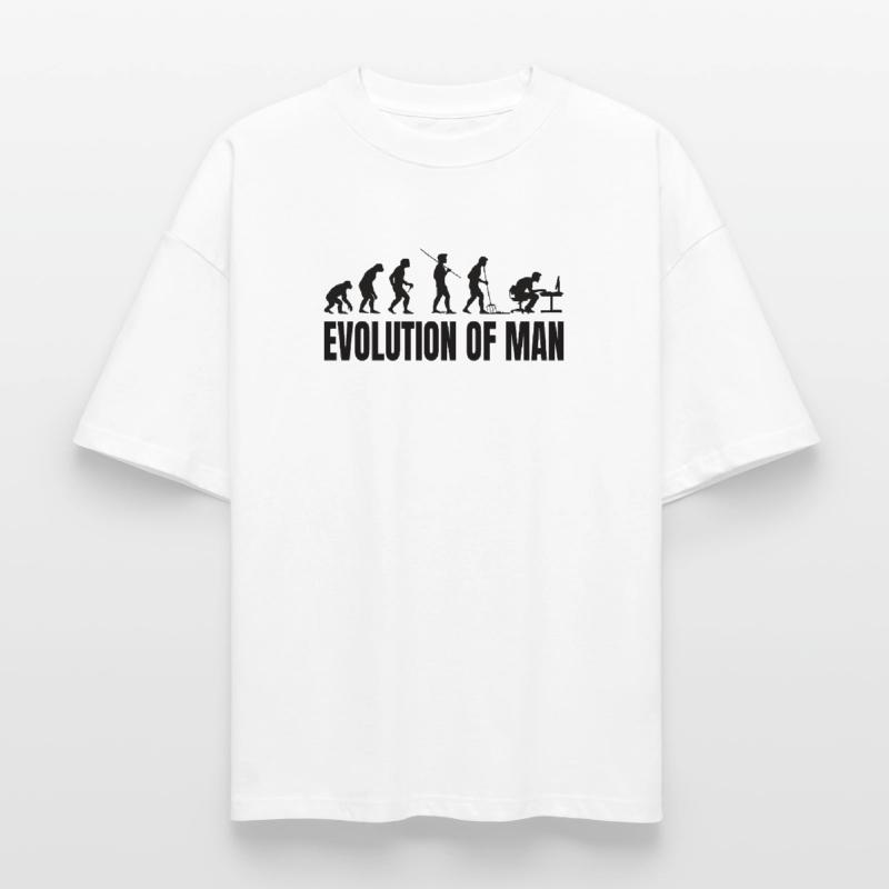 Programmer Computer Freak Evolution Boxy Heavyweight Unisex Organic T-Shirt by Stanley/Stella