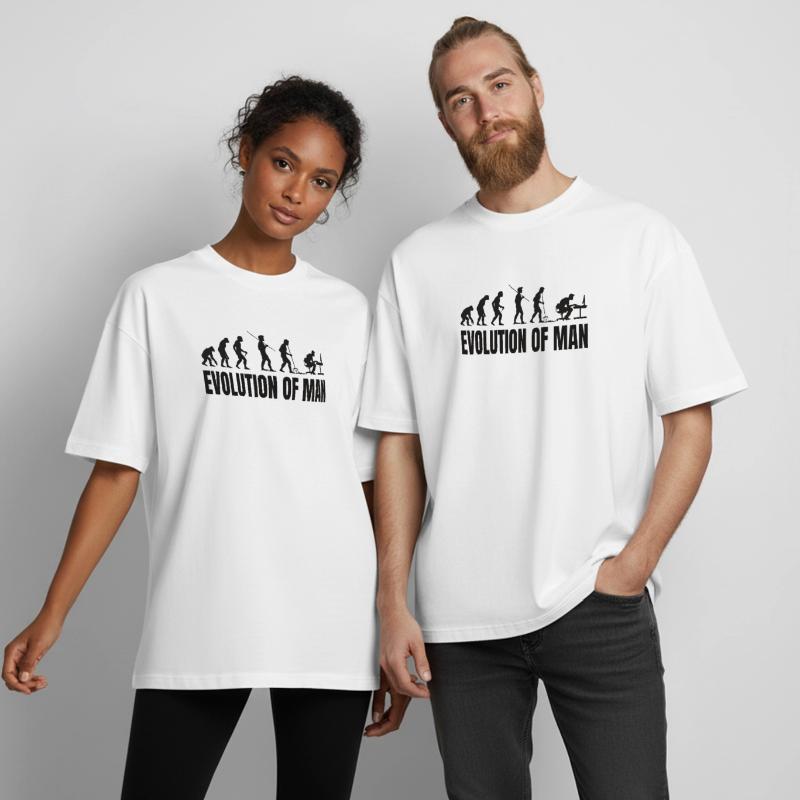 Programmer Computer Freak Evolution Boxy Heavyweight Unisex Organic T-Shirt by Stanley/Stella