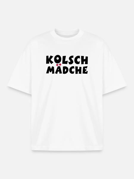 Kölsch Mädche - Ein Mädchen aus Köln - Boxy Heavyweight Unisex Organic T-Shirt von Stanley/Stella - Weiß