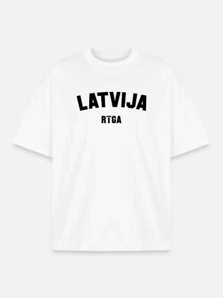 RIGA Latvia Latvija Lettland - Boxy Heavyweight Unisex Organic T-Shirt by Stanley/Stella - white
