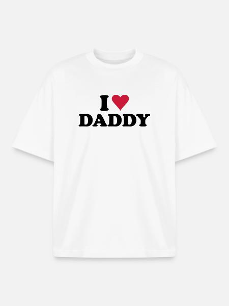 i love daddy - Boxy Heavyweight Unisex Organic T-Shirt by Stanley/Stella - white