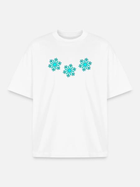 Snow - Boxy Heavyweight Unisex Organic T-Shirt von Stanley/Stella - Weiß