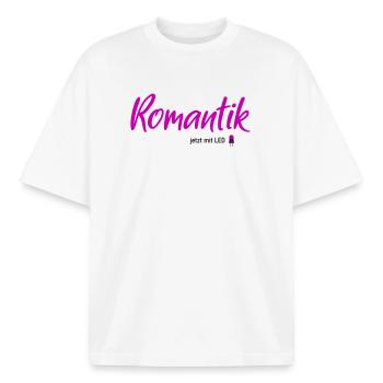 Romantik LED - Boxy Heavyweight Unisex Organic T-Shirt von Stanley/Stella - Weiß - Vorne - AI Model Male 185 light (185cm) & AI Model Female 172 dark (172cm)