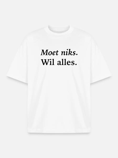Ich muss nichts tun, will alles - Boxy Heavyweight Unisex Organic T-Shirt von Stanley/Stella - Weiß