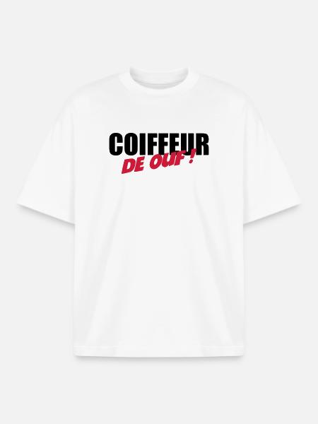 Coiffure / Coiffeur / Coiffeuse / Mode / Cheveux - T-shirt unisexe boxy épais biologique Stanley/Stella - blanc