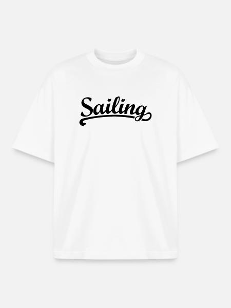 Sailing - Design for Sailors - Boxy Heavyweight Unisex Organic T-Shirt by Stanley/Stella - white
