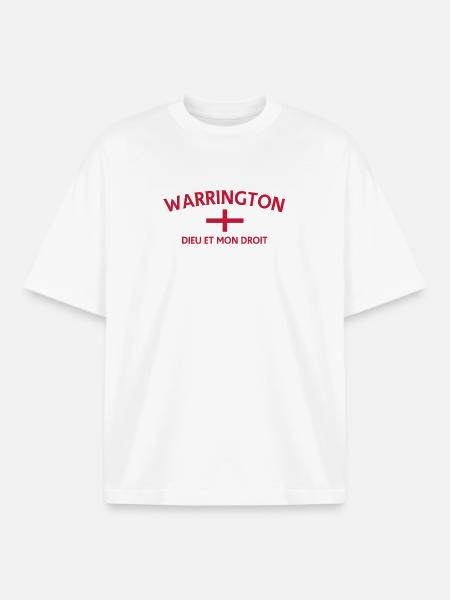 Erbe des Warrington Cross - Boxy Heavyweight Unisex Organic T-Shirt von Stanley/Stella - Weiß