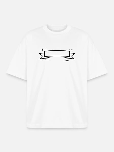 Banner - Insert Text - Boxy Heavyweight Unisex Organic T-Shirt by Stanley/Stella - white
