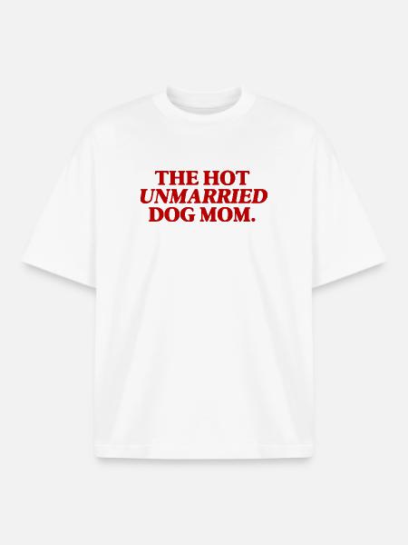 Cadeau drôle de la maman de hot-dog non mariée - T-shirt unisexe boxy épais biologique Stanley/Stella - blanc