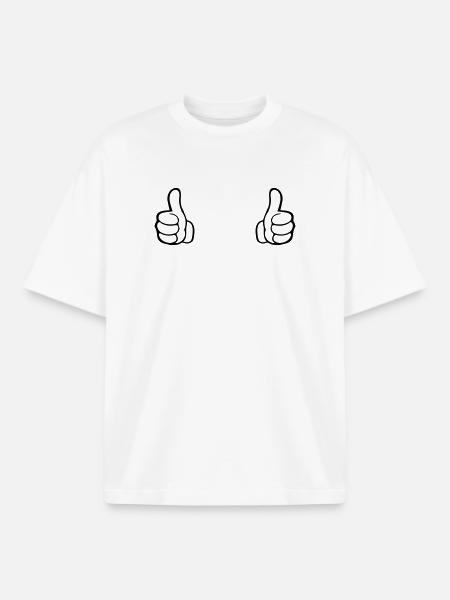 Comme une main - T-shirt unisexe boxy épais biologique Stanley/Stella - blanc