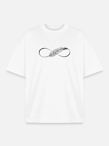 Cute Lines Infinity Spring - Boxy Heavyweight Unisex Organic T-Shirt by Stanley/Stella - white