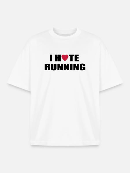 run - Boxy Heavyweight Unisex Organic T-Shirt by Stanley/Stella - white