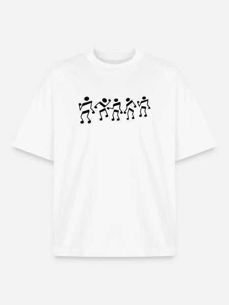 tanzende Noten - Boxy Heavyweight Unisex Organic T-Shirt von Stanley/Stella - Weiß