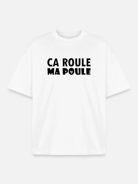 It rolls my hen - Boxy Heavyweight Unisex Organic T-Shirt by Stanley/Stella - white