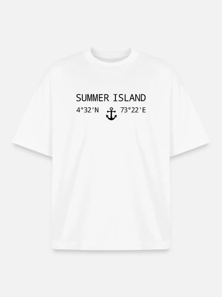 Summer Island Malediven - Boxy Heavyweight Unisex Organic T-Shirt von Stanley/Stella - Weiß