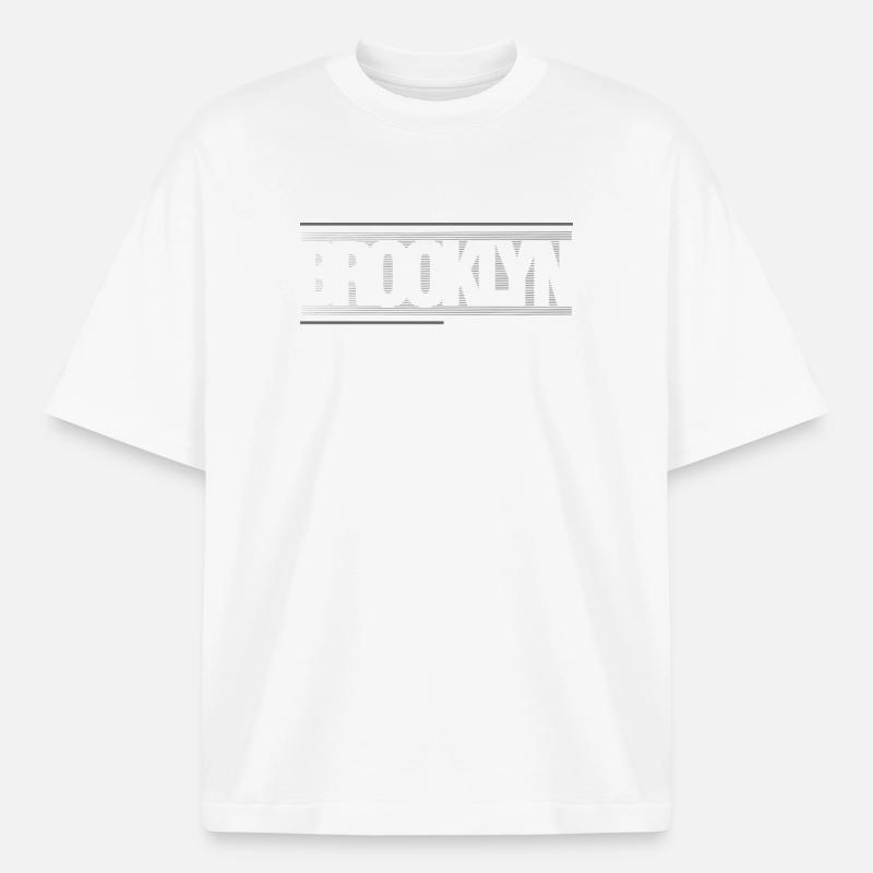 Winde der Skyline von Brooklyn Silhouette - Boxy Heavyweight Unisex Organic T-Shirt von Stanley/Stella - Weiß