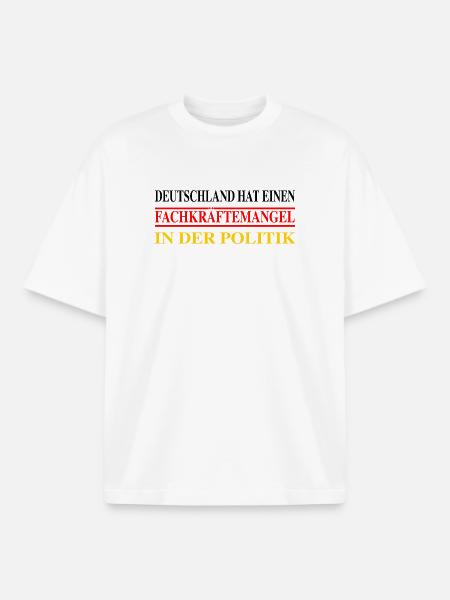 Fachkräftemangel in der Politik - Boxy Heavyweight Unisex Organic T-Shirt von Stanley/Stella - Weiß