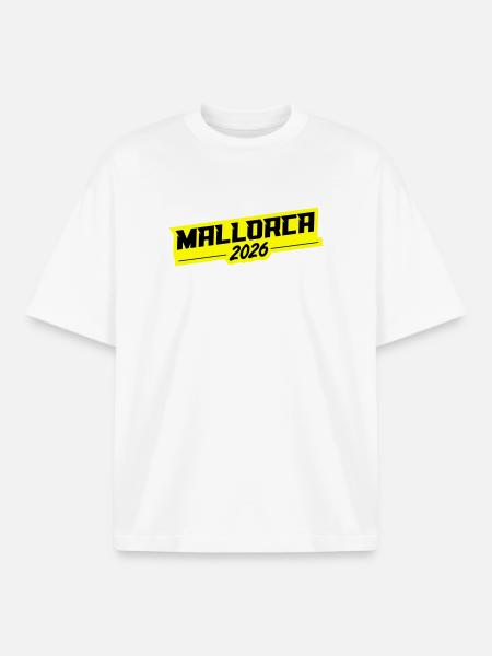 Mallorca 2026 - Boxy Heavyweight Unisex Organic T-Shirt von Stanley/Stella - Weiß