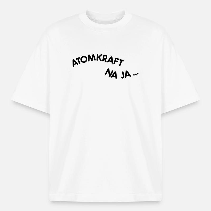 Atomkraft - Boxy Heavyweight Unisex Organic T-Shirt von Stanley/Stella - Weiß