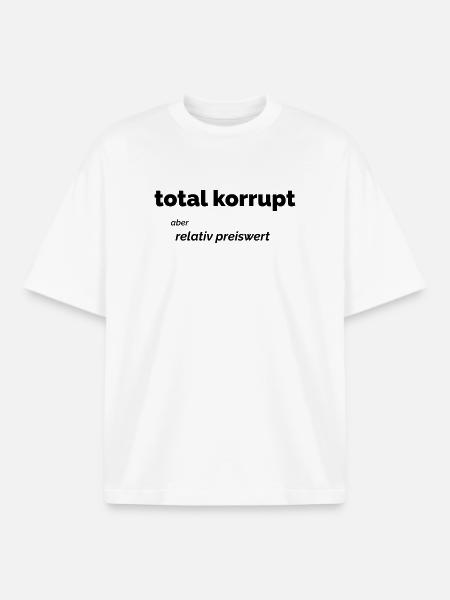 Total korrupt - Boxy Heavyweight Unisex Organic T-Shirt von Stanley/Stella - Weiß