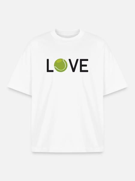 Tennis Lover - Boxy Heavyweight Unisex Organic T-Shirt by Stanley/Stella - white