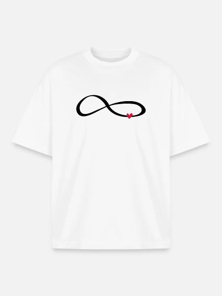 Infinity sign symbol gift love - Boxy Heavyweight Unisex Organic T-Shirt by Stanley/Stella - white