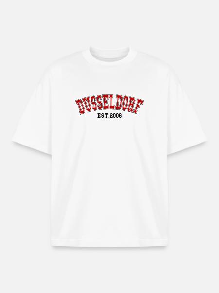 Dusseldorf Est. 2006 - Boxy Heavyweight Unisex Organic T-Shirt by Stanley/Stella - white