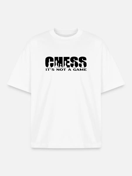 Chess - Boxy Heavyweight Unisex Organic T-Shirt by Stanley/Stella - white
