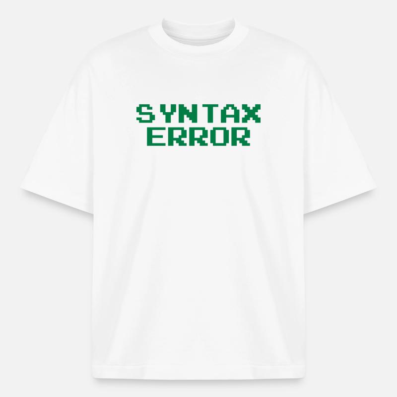 Syntax Error - T-shirt unisexe épais coupe boxy Stanley/Stella - blanc