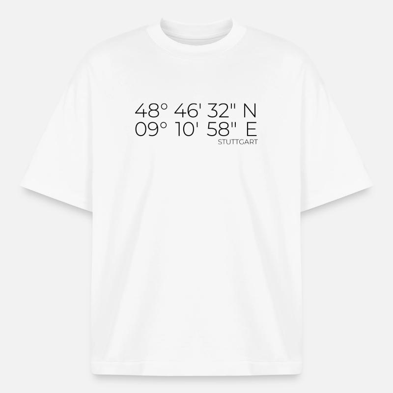 coordinates Stuttgart - Boxy Heavyweight Unisex Organic T-Shirt by Stanley/Stella - white