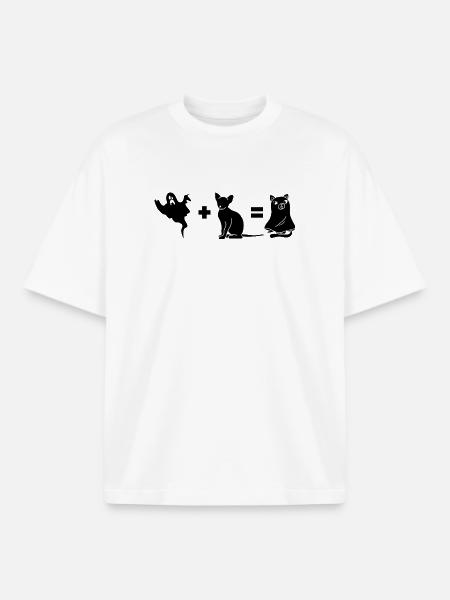 Funny Halloween Dog Ghost - Boxy Heavyweight Unisex Organic T-Shirt von Stanley/Stella - Weiß