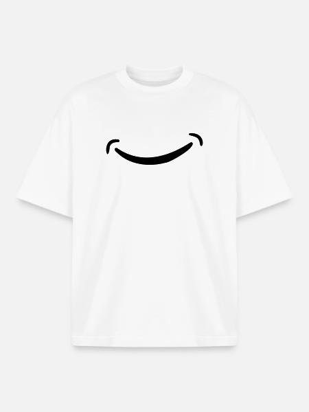 Smile - Boxy Heavyweight Unisex Organic T-Shirt by Stanley/Stella - white