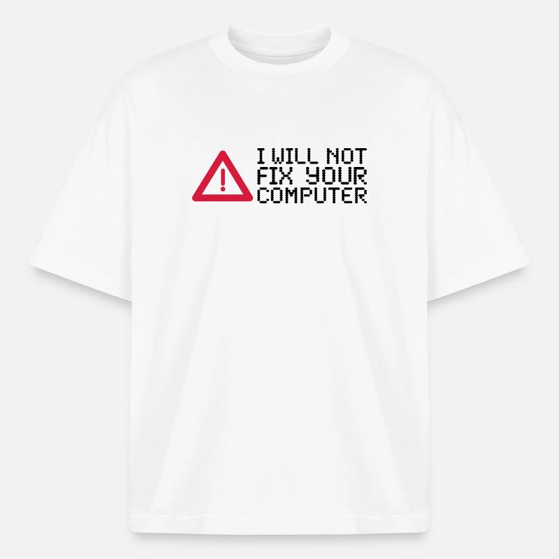 computer - Heavyweight Boxy Unisex T-Shirt by Stanley/Stella - white