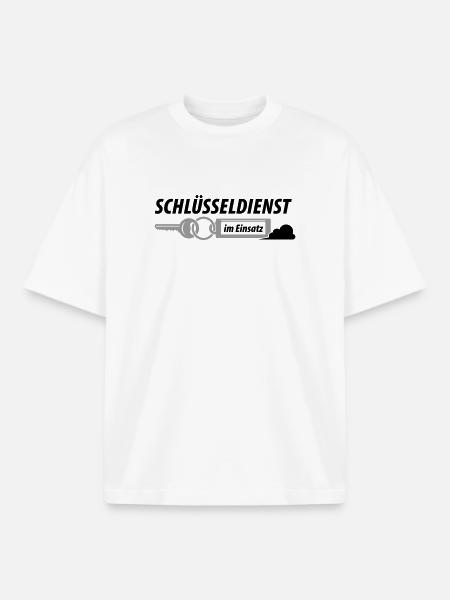 Schlüsseldienst im Einsatz - Boxy Heavyweight Unisex Organic T-Shirt von Stanley/Stella - Weiß