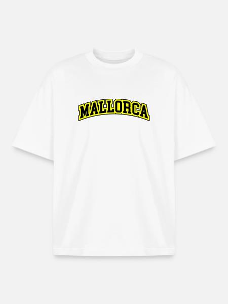 Mallorca lettering - Boxy Heavyweight Unisex Organic T-Shirt by Stanley/Stella - white