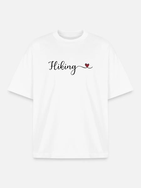 Wanderherz-Typografie - Boxy Heavyweight Unisex Organic T-Shirt von Stanley/Stella - Weiß