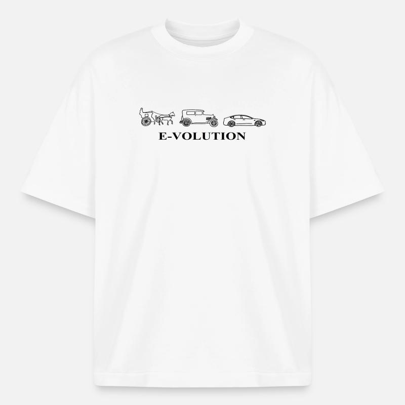 E-Volution Auto Evolution - Heavyweight Unisex Boxy T-Shirt von stanley/stella	 - Weiß