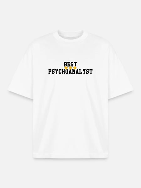 Psychoanalysis Psychoanalytiker Psychanalyse - Boxy Heavyweight Unisex Organic T-Shirt by Stanley/Stella - white