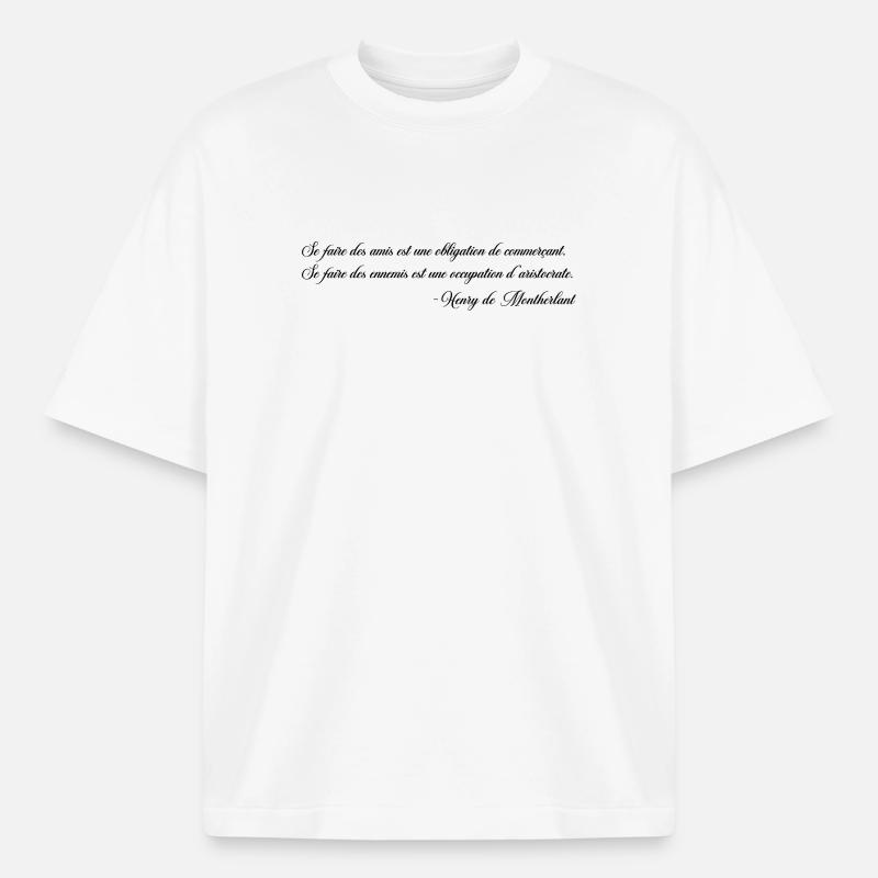 Making Enemies - Montherlant - Heavyweight Boxy Unisex T-Shirt by Stanley/Stella - white