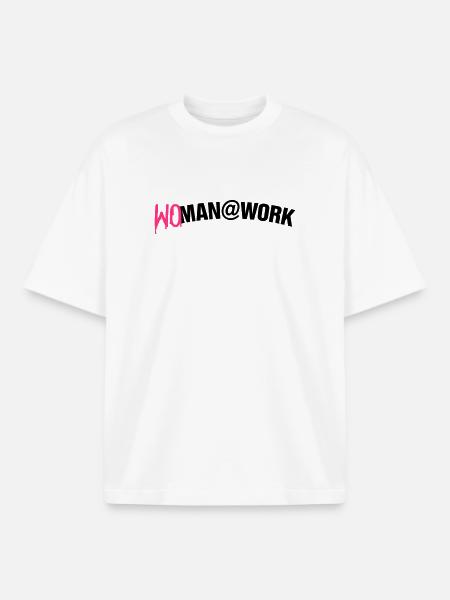 Woman at work - Boxy Heavyweight Unisex Organic T-Shirt by Stanley/Stella - white