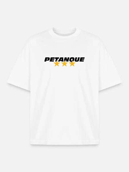 Petanque - T-shirt unisexe boxy épais biologique Stanley/Stella - blanc