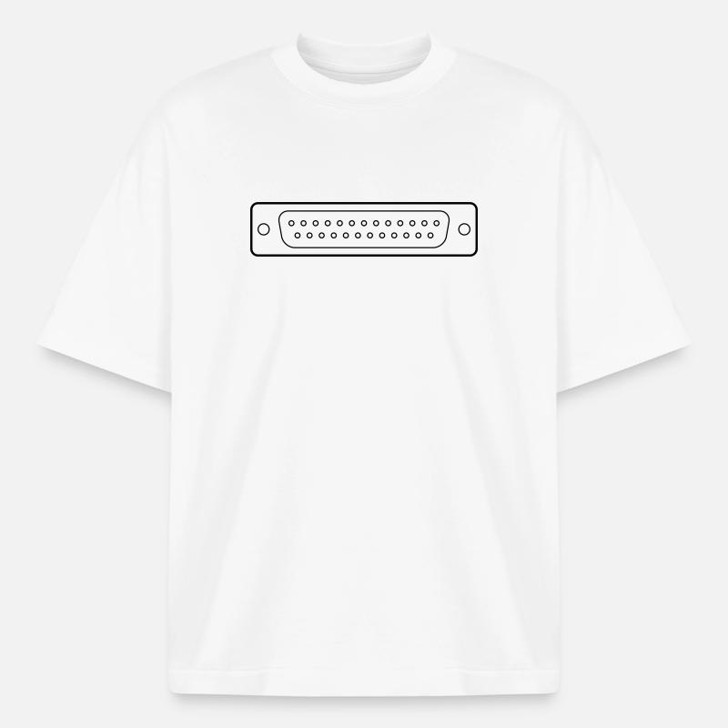 DB 25 Connector Parallel, Drucker - Boxy Heavyweight Unisex Organic T-Shirt von Stanley/Stella - Weiß