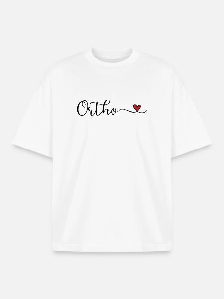 Ortho - T-shirt unisexe boxy épais biologique Stanley/Stella - blanc