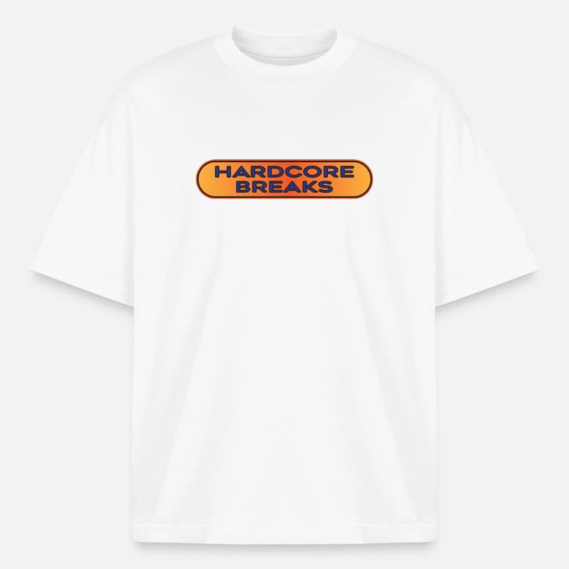 Hardcore Breaks Breakbeat - Boxy Heavyweight Unisex Organic T-Shirt by Stanley/Stella - white