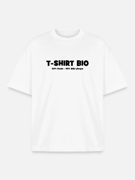 Bio Parodie Conservation Animale - T-shirt unisexe boxy épais biologique Stanley/Stella - blanc